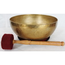 E651 ENERGETIC SACRAL 'D' CHAKRA  HEALING HAND HAMMERED TIBETAN SINGING BOWL 10.5" WIDE MADE IN NEPAL